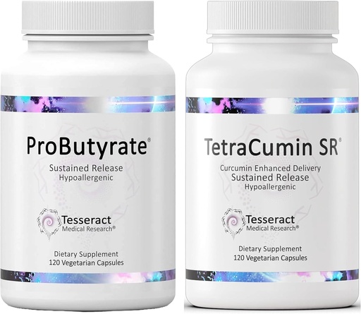 [BRSROAAHOZ6RQ2Y7] Tesseract Medical Research ProButyrate Gut Health Supplement, Butyric Acid Complex & TetraCumin SR Joint Support Supplement, Sustained Release