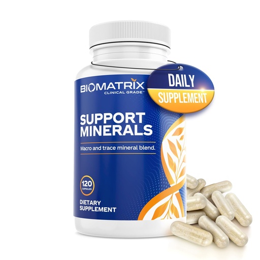 [BRSWGZ37B4NGGDTK] BioMatrix Mineral Supplement for Men and Women, Chelated Minerals | Iron-Free, Calcium, Magnesium, Copper, Zinc, Vitamin D, Iodine | Veggie Caps, 30-Day Supply