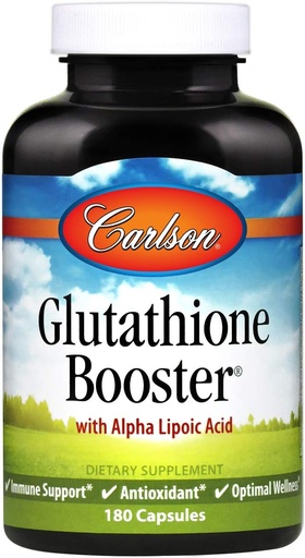 [BRSWIYILCUABCGDE] Carlson Labs Glutathione Booster, 180 kapsler