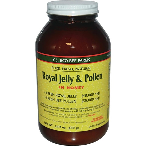 [BRSWIYIGOF4RGHLA] Y.S. Eco Bee Farms Royal Jelly '&' Pollen in Honey 24 oz Paste