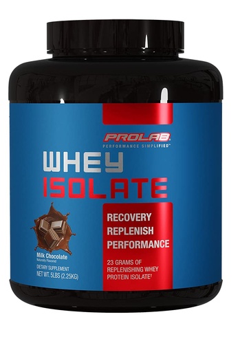 [BRSW2YIFCMFBG3DF] Prolab Whey Isolate 5LB, Ultra-Pure, Fast-Absorbing Whey Protein Isolate with 23g Protein & BCAAs,Supports Lean Muscle Growth, Recovery & Performance (Milk Chocolate)