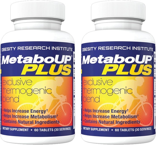 [BRSWIAYECAIAYF3C] Lipozene MetaboUP Plus - 2 60 Ct Botellas - Píldoras termogénicas de peso - Booster de energía