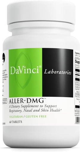 [BRSWIYT6AJ5REYIV] DAVINCI Laboratuvarları Aller-DMG - Diyetsel Supplement to Support Respiratory, Nasal ve Skin Health - C, Quercetin ve Daha Fazla - Gluten-Free - Tabletler