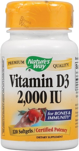 [BRSWI2QGDMPBOE32] Nature's Way Vitamin D-3 2000 IU 120 softgel