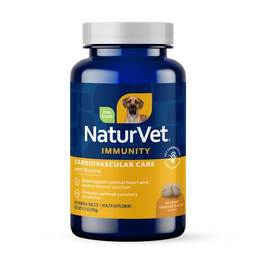[BRSWGBIYDIMWECAZ] NaturVet Cardiovascular Support Dog Supplement Plus Taurine – Helps Support Dog Heart and Cardiovascular Systems – Includes Antioxidants, Magnesium, Hawthorn, L-Carnitine – 60 Ct.