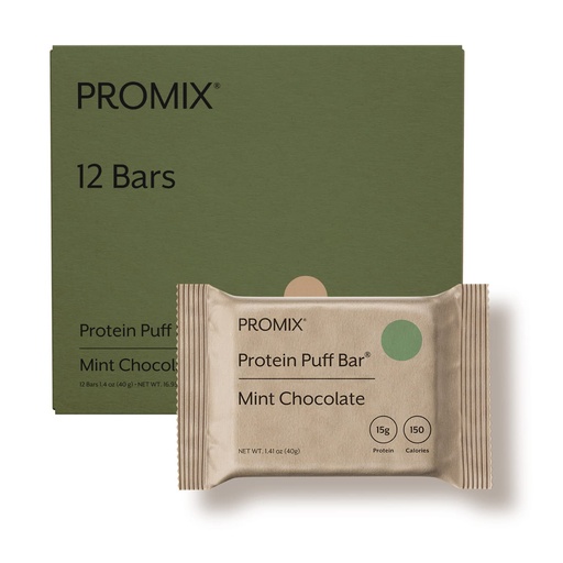 [BRSWY235O4HGCGYY] Promix Nutrition Protein Puff Bars, Mint Chocolate - 12 Pack