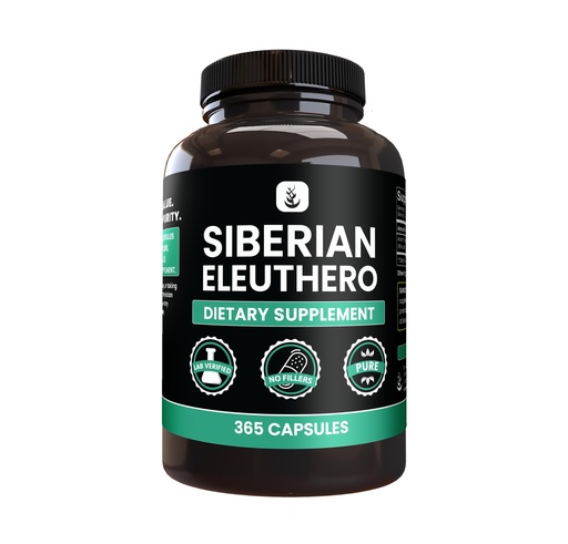 [BRSRMCYCCMBRUYDD] PURE ORIGINAL INGREDIENTS Siberian Eleuthero, Always Pure, No Additives Or Fillers, Lab Verified (365 Count (Pack of 1))