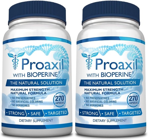 [BRSROZABDEOWKHQ6] Consumer Health® Proaxil - 540 cápsulas - Apoyo a la salud de próstata - Zinc, Saw Palmetto, Bioperine® y Beta Sitosterol - Vegan Friendly, Made in USA - 6 meses de suministro