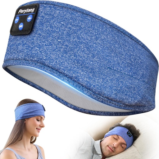 [BRSROGTQDF5RMF3O] Perytong Bluetooth Headband Headphones, Sleep Headphones Bluetooth for Side Sleepers - Sleeping Headband with Thin Speaker Microphone Handsfree Gift Ideas for Women Men