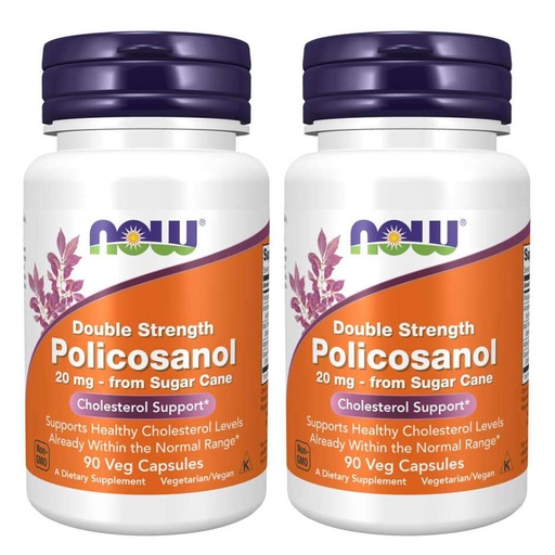[BRSWIHQKPN4GOEQ5] NOW Foods Policosanol Double Strength, 90 Vegetable Capsule (Pack of 2)
