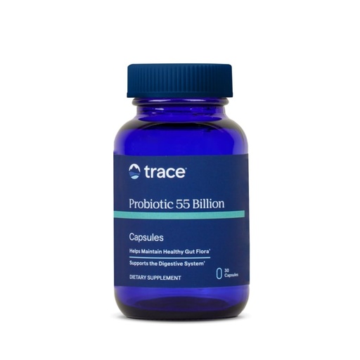 [BRSWIZQIAB5ACHTM] Trace Minerals Probiotic 55 Billion - High-Potency Probiotic for Small & Large Intestine Support - Age-Related Gut Support - Delayed Release Technology - Gluten-Free - 30 Count (30 Servings)