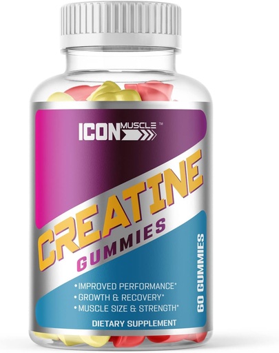[BRSRMHQBCUPGY2DU] Creatine Gummies | Creatine Monohydrate | Muscle Growth & Strength | Workout Recovery | Natural Flavors