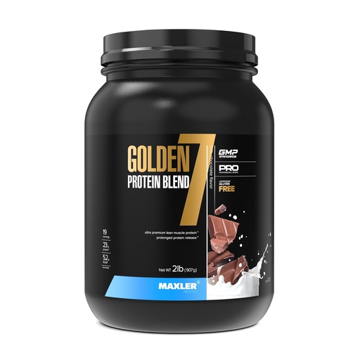 [BRSROGAECMJQIFLH] Golden 7 Protein Blend - Protein Powder for Muscle Gain & Recovery - Milk Chocolate Protein Powder 2 lb