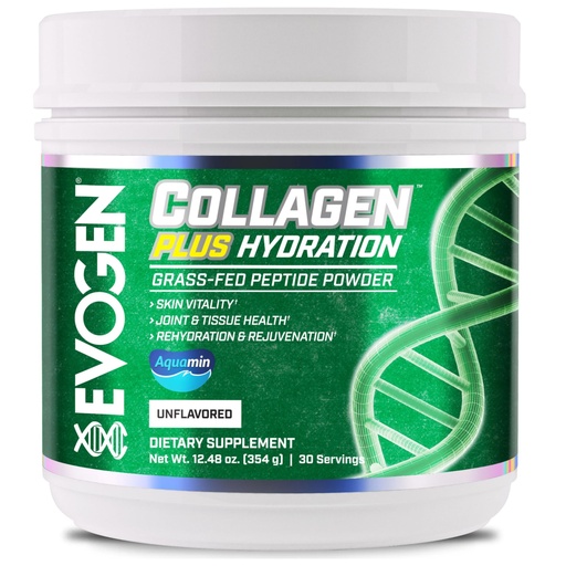 [BRSWGBQCDIHBAYDB] Evogen Collagen Plus Hydration - Grass-Fed Collagen for Women & Men | Collagen Peptides Powder | Collagen Powder Supporting Skin Vitality, Hydration, Joint & Tissue Health | Unflavored | 30 Servings
