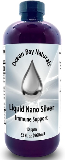 [BRSW2GAZBMIRE33Z] Flytande Nano Silver | Mer Absorberbart än kolloidalt silver | 10ppm | 32oz Amber PET Plastflaskor
