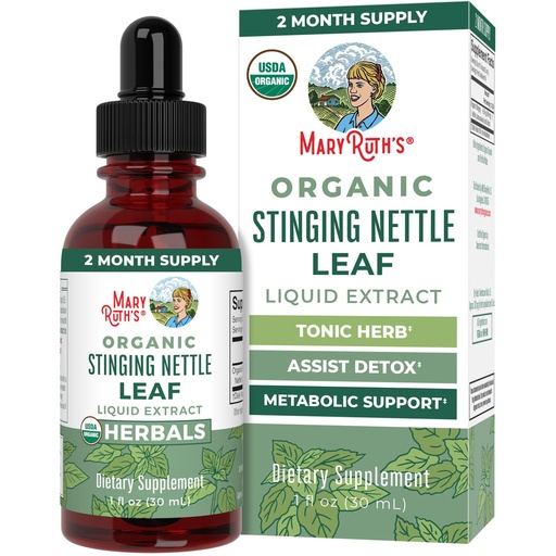 [BRSWYHAPCMGWYGQ6] MARYRUTH'S Organics Stinging Nettle Leaf Extract | Detox Supplement Herbal Drops | USDA Organic | Vegan | Non-GMO | Gluten Free | 1 Fluid Oz