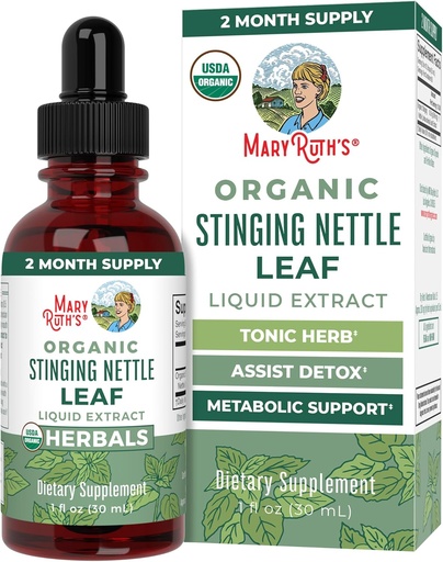 [BRSWYHAPCMGWYGQ6] MaryRuth Organics Stinging Nettle Leaf Extract | Detox Supplement Herbal Drops | USDA Organic | Vegan | Non-GMO | Gluten Free | 1 Fluid Oz