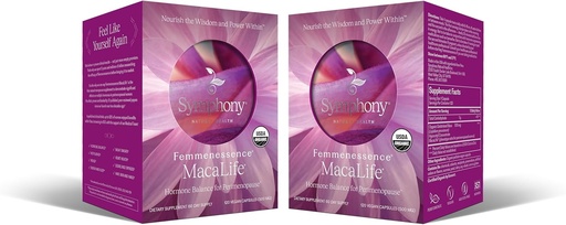 [BRSWGAT3OUCGYAAY] Femmenessence® MacaLife® – Clinically Proven Perimenopausal Supplement for Natural Hormone Balance, Symptom Relief, Heart & Mood Support, Without Added Hormones (240 Capsules, 120 Day Supply)