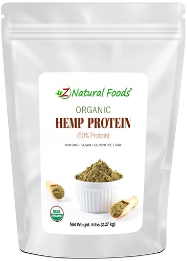 [BRSWYFA2CUCGG3IV] Organic Hemp Protein Powder - Unflavored Unsweetened - Plant Based Superfood for Smoothies, Shakes, Meal Replacement, Snacks Recipes - Raw, Vegan, Non GMO, Gluten Free - Bulk 5 lb Size