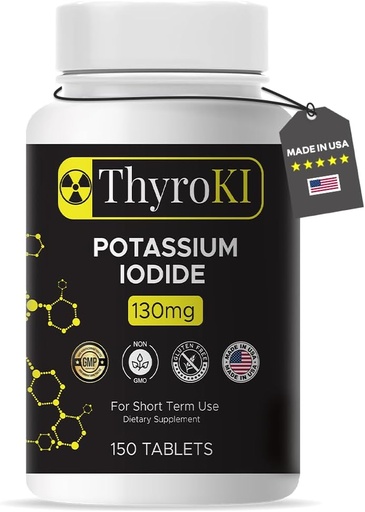 [BRSROZA7OUCAKA3D] Premium Potassium Iodide Tablets 130 mg – Thyroid Support & Respiratory Health – YODO Naciente KI Pills | Fast-Dissolving Emergency Survival Iodine Supplement | Non-GMO | 150 Tablets | Made in USA