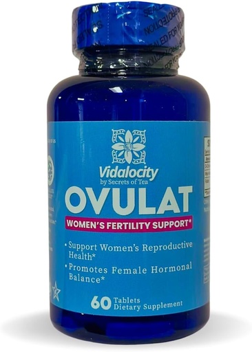 [BRSROZQYORYRECDX] Secrets Of Tea Vidalocity Women's Fortility Support - Natural Blend with D-chiro-Inositol, Folate, Myo-Inositol - Хормонален баланс - 60 Вегетариански капсули