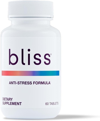 [BRSWIEIPAEAGE2TM] Bliss Taimse stressi tugi - Adaptogeensed tabletid koos Ashwagandha, Rhodiola ja L-Theanine - soodustab rahulikkust, meeleolu tasakaalu ja vaimset selgust - Vegan & Gluteenivaba - 60 tabletti
