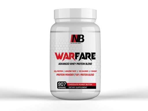 [BRSROCD2A4NQIH3G] Warfare 2 lbs Advanced Whey Protein Blend 22g Protein per Serving Amazing Flavors (2 lbs, Chocolate Peanut Butter)