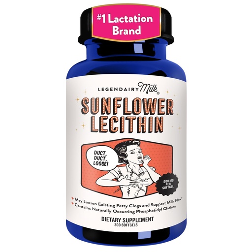 [BRSWGEACCF7GGFY3] Legendairy Milk Sunflower Lecithin 1200mg, Lactation Support, Sunflower Lecithin Supplement for Clogged Milk Ducts, Made in USA, 200 Softgels