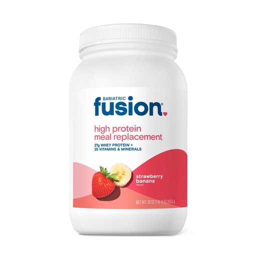 [BRSWYZA6CN5R4CIU] Bariatric Fusion Strawberry Banana Meal Replacement 27g Protein Powder, 21 Serving Tub for Bariatric Surgery Patients Including Gastric Bypass and Sleeve Gastrectomy - No Gluten, Aspartame or Sugar