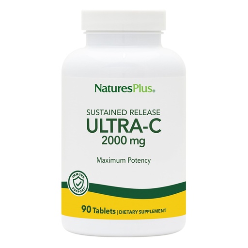[BRSWYBLRDIHQ4F3U] NaturesPlus Ultra-C 2000 mg - 90 Tablets, Pack of 2 - Vitamin C with Rose Hips - Immune & Antioxidant Support - Vegetarian, Gluten Free - 180 Servings
