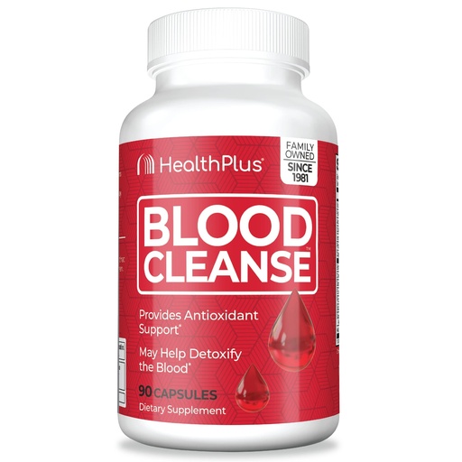 [BRSWIY37AF7WA3L6] Health Plus Blood Cleanse Herbal Supplement, 90 Capsules, 45 Servings | Gluten free herbal ingredients; supports healthy blood circulation and everyday overall wellness