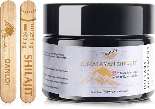 [BRSROHQHA57AOAA3] Shilajit for Men-Natural Shilajit Resin with Humic and Fulvic Acid Supplement, Himalayan Shilajit Resin-120 Serving/60g (500mg)