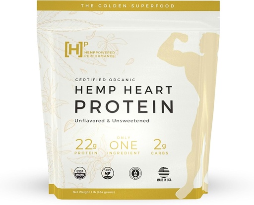 [BRSRAYY3AADWAETP] USDA Organic Hemp Protein Powder for Women & Men - Unflavored Pure Natural Hemp Protein Powder Organic - Plant Based Powder, Vegan, Gluten Free, Keto - Seed Powder Cold-Pressed (1lbs)