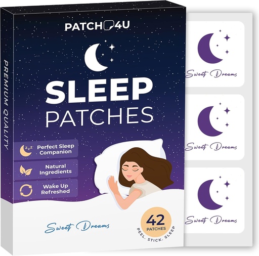 [BRSROHAFDF5WYETL] Sleep Patches for Adults Extra Strength | Easy-to-Apply Sleep Patch with Melatonin & Valerian | Relax & Wake Up Refreshed | Long-Lasting Night Comfort for Men & Women | 42 Patches
