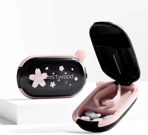 [BRSROCY2BYJWYADG] Black Small Pill Cutter Splitter with Centering Device for Small and Tiny Pills, Cuts ויטמינים Tablet, Portable Exquisite Pill Crusher for Purse Pocket