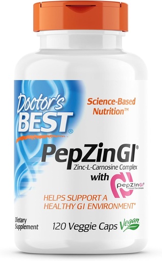 [BRSRAYYYBN5AA3D7] Doctor's BEST Digestive Enzymes Non-GMO 90 Veggie Caps & PepZin GI Zinc-L-Carnosine Complex 120 Veggie Caps