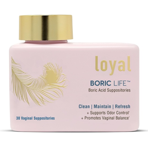 [BRSW2EA2DIIW223L] Loyal Boric Life - Boric Acid Suppositories - 600mg - Supports Odor Control - Promotes Balance - Soothes Discomfort - Made in USA - 30 Count