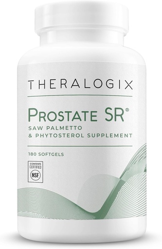 [BRSWYEITDIDRE3TH] Theralogix 前列腺素SR Saw Palmetto & Beta-Sitosterol 补编 - 支持男性健康尿道功能 * - 90天供应 - NSF认证 - 180 Softgels