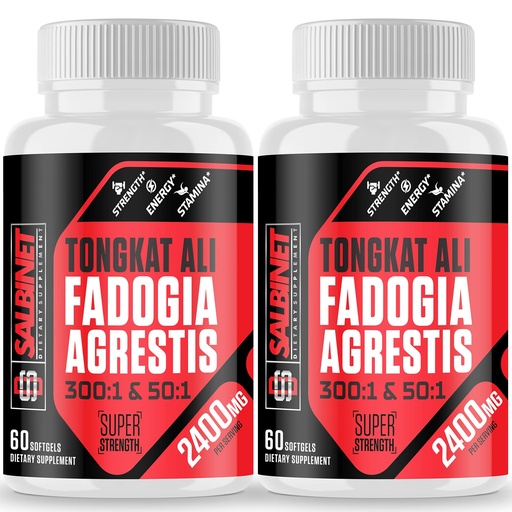 [BRSROYAOCAORGDQ7] 2400mg Fadogia Agrestis Tongkat Ali Supplements - Third Party Tested - 1400mg Fadogia Agrestis & 1000mg Tongkat Ali, Maximum Strength, Muscle Mass & Athletic Performance, 2 Packs