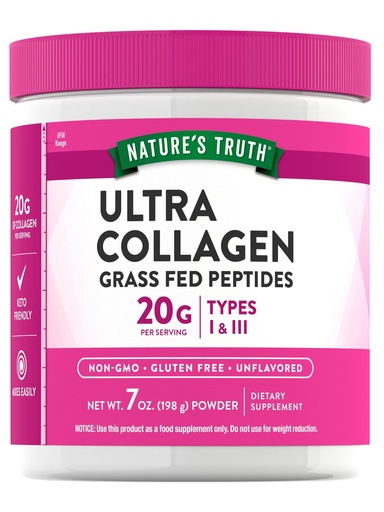 [BRSWGCT5PICAIHQ6] Nature's Truth Collagen Powder | 7 oz | Type I and III | Unflavored | Grass Fed Peptides and Keto Friendly | Non-GMO & Gluten Free Supplement