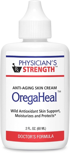 [BRSW2FAHCIIAACLL] Physician's Strength OregaHeal Cream - 2 fl oz - Anti-Aging Skin Cream - Wild Antioxidant Skin Support - Moisturizes & Protects - Suitable for All Skin Types