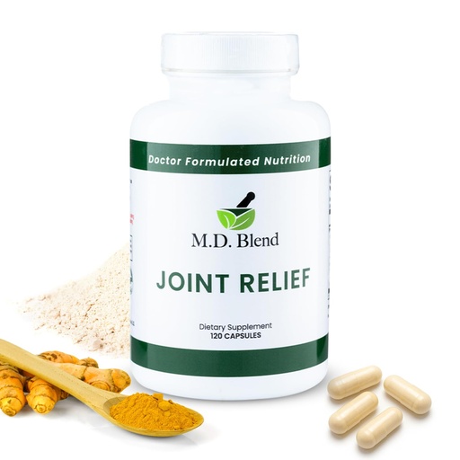 [BRSRAYYFBB7BM2TG] M.D. Joint - Experts Formulated Supplement - Joint Supplements for Women & Men, Knees, HIPS, Ankles, Collagen, Hydrolyzed, Glucosamine Chondroitin MSM, BioPerine, Turmeric - 120 Capsules (Pack of 1)