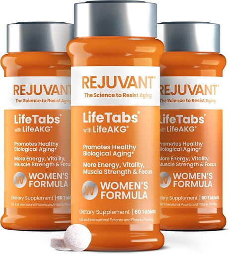 [BRSROBLQCJ7GG2TF] Suplemento de longevidad AKG Mujer Rejuvenecida 1000MG Ultra 98% Puro (Calcium Alpha-Ketoglutarate), Lanzamiento controlado por vitamina rica Fórmula soporta Reparación celular y calidad de vida, 180 Tabletas