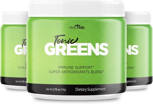 [BRSROAL2OIMGE33L] Tonic Greens Powder Vitamin Boost Supplement Official Formula - Natural Green Blend Energy Supplement Extra Strength - BCAA L-Glutamine Vitamin B6, Revolutionary Energy Fix Solution Reviews (3 Pack)