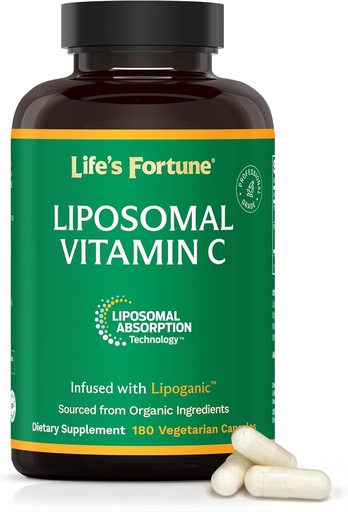 [BRSWYAT3PMMRAALF] Life's Fortune Liposomal Vitamin C 2100 mg, Rapid Acting Absorbtion, High Biodisponibility Supporting Immune System, High Antioxidant Supplement Formula 
