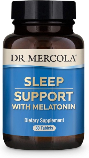 [BRSWGGATBMAQKG3A] Dr. Mercola Melatonin Sleep Support, 30 Servings (30 Tablets) Non GMO, Soy Free, Gluten Free