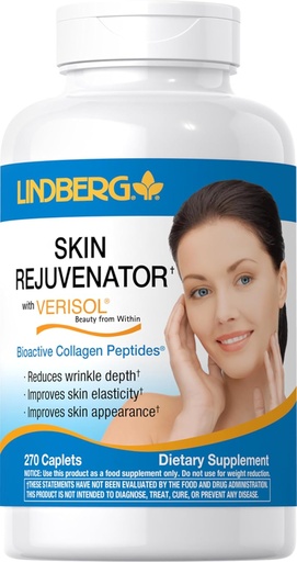 [BRSWICQHDEGWYALM] Lindberg Skin Rejuvenator con Verisol Silencio 270 Tablets  durable with Collagen Peptides Silencio para el cabello, la piel y los clavos Suplemento
