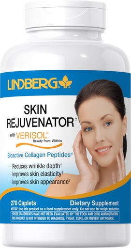 [BRSWICQHDEGWYALM] Lindberg Skin Rejuvenator with Verisol | 270 Tablets | with Collagen Peptides | for Hair, Skin, and Nails Supplement