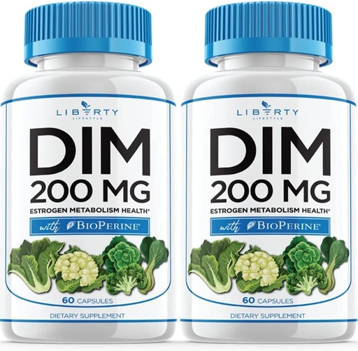 [BRSW2CAQCVYQIFLA] DIM Supplement 200mg - DIM Diindolylmetan Plus BioPerine - Estrogen Balance, Hormone Menopause Relief, Acne behandling, Vegan - 120 greve