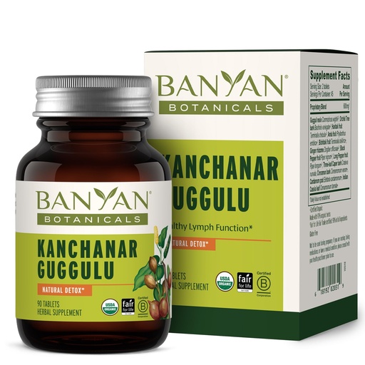 [BRSWIZ3RAIEBYCDC] Banyan Botanicals Kanchanar Guggulu Tablets – Organic Lymph Supplement with Guggulu Resin – Promotes the Healthy Elimination of Natural Toxins* – 90 Tablets – Non-GMO Sustainably Sourced Vegan